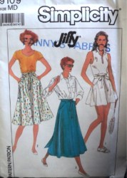 9109  Simplicity JIFFY BACK WRAP SKIRT 3 LENGTHS PATTERN MD 14,16 uncut